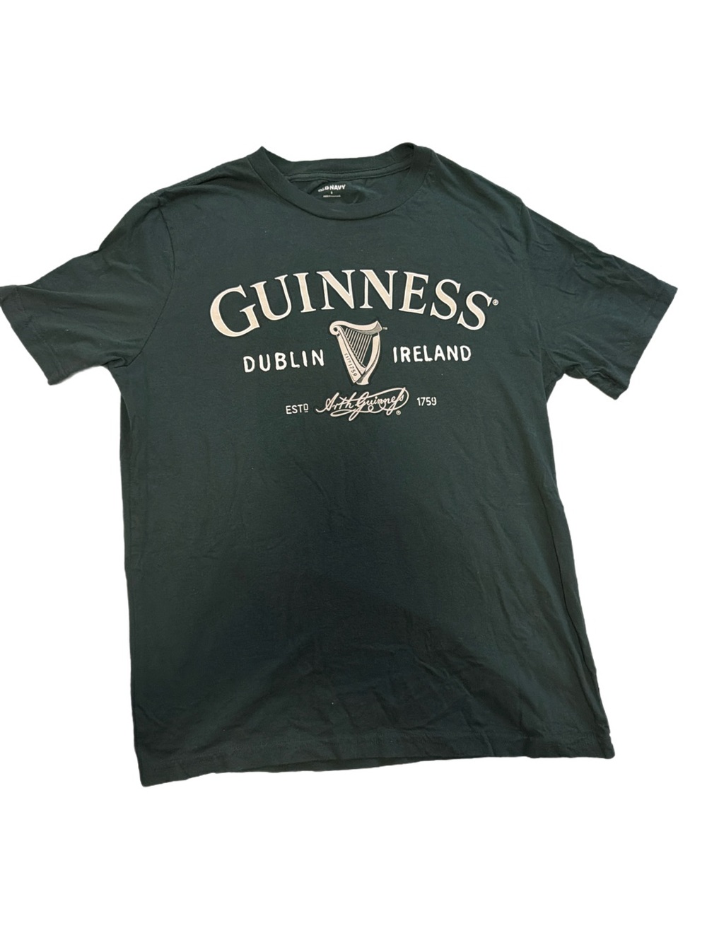 Old Navy Men’s Black Guinness Dublin Ireland Logo Tee Size Small EUC